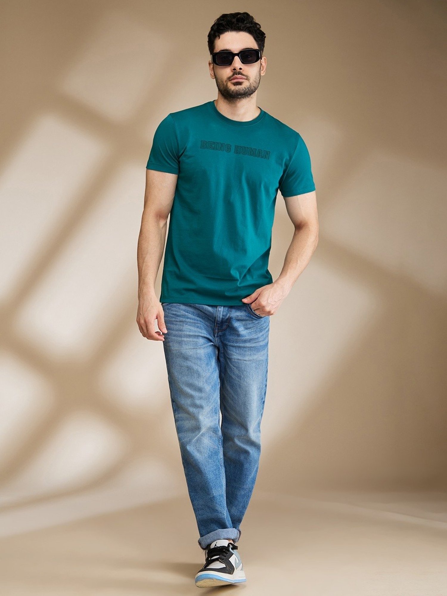 Being Human Grey Regular Fit Printed T-Shirt