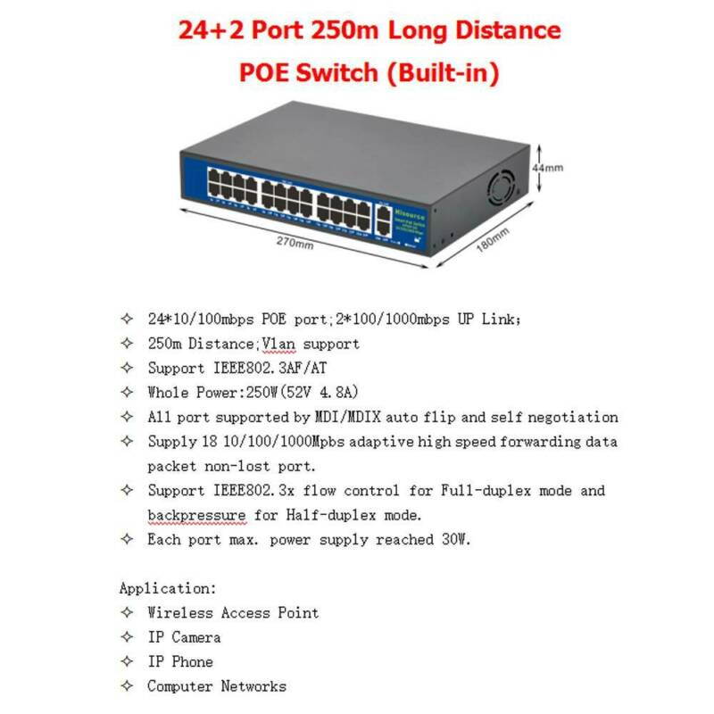 8 Port Fast Ethernet PoE Switch | 8 PoE Ports @120W, with 2 Uplink Ports | Plug & Play | Extend Mode | Priority Mode (Hi-F0820FBL-A)