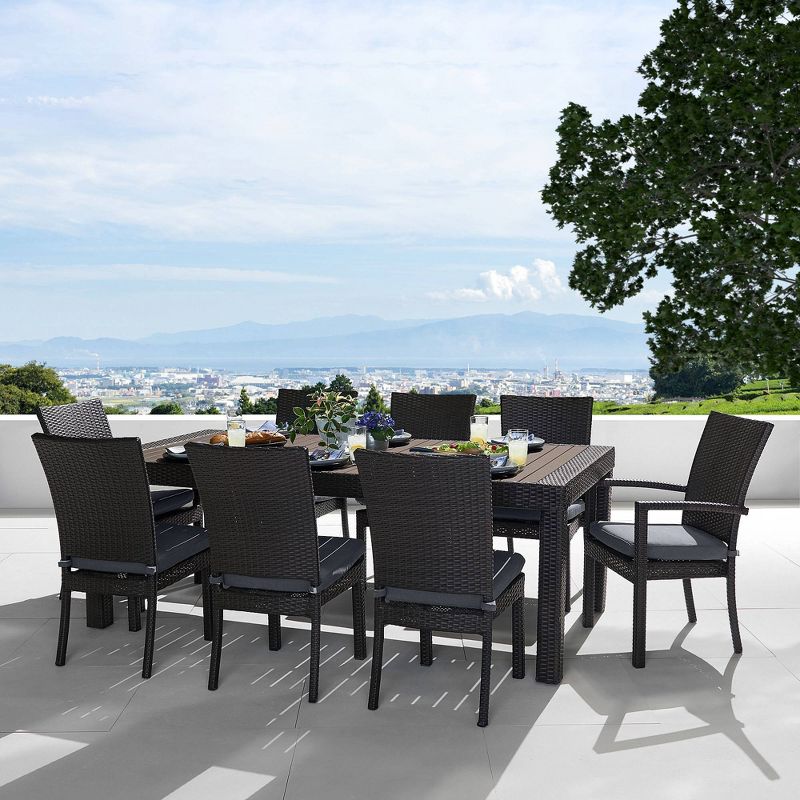 Deco 9pc Rectangle Dining Set - Gray - RST Brands