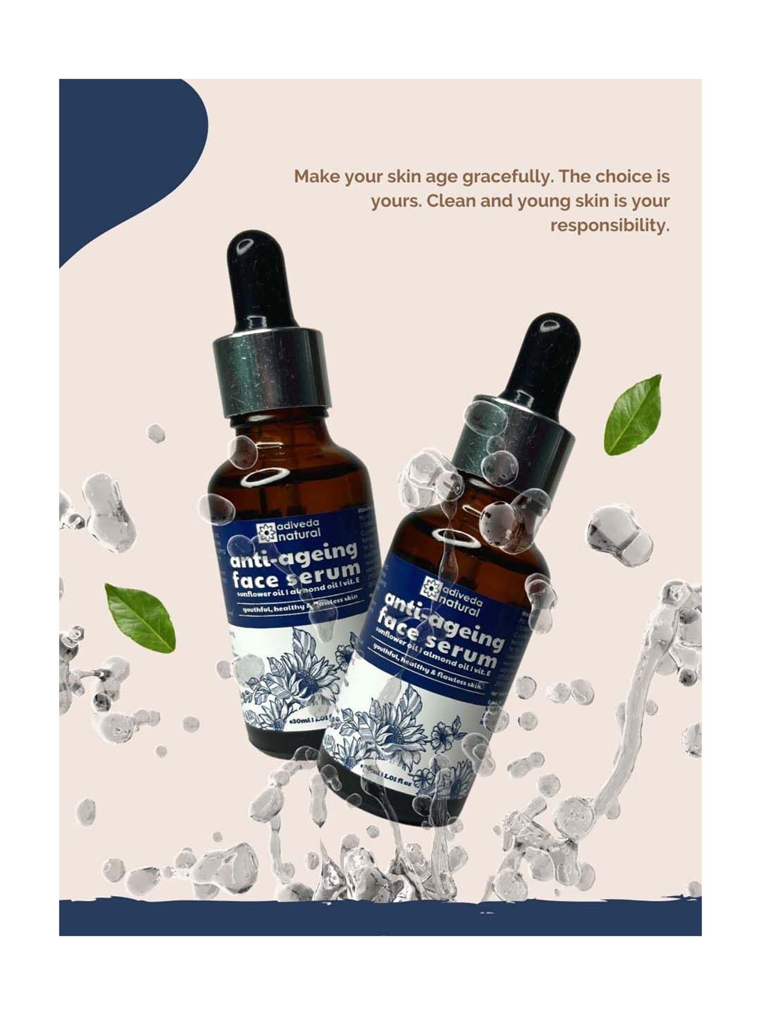 Adiveda Natural Anti Ageing Face Serum - 30 ml