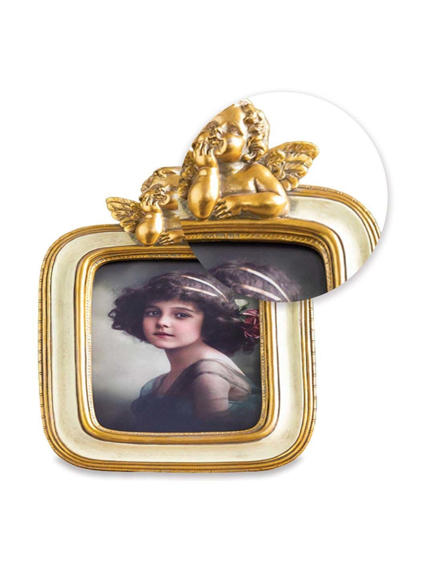Art Street Gold Engineered Wood Swing Fashion Resin Vintage Photo Frame
