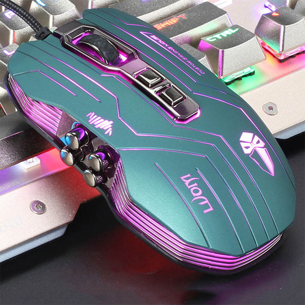 UrChoiceLtd&reg; Gaming Mouse, G5 Wired 4 Colors LED Light Breath 3200DPI 9 Buttons Optical Usb Ergonomic Pro Gamer Mouse For PC Laptop Computer