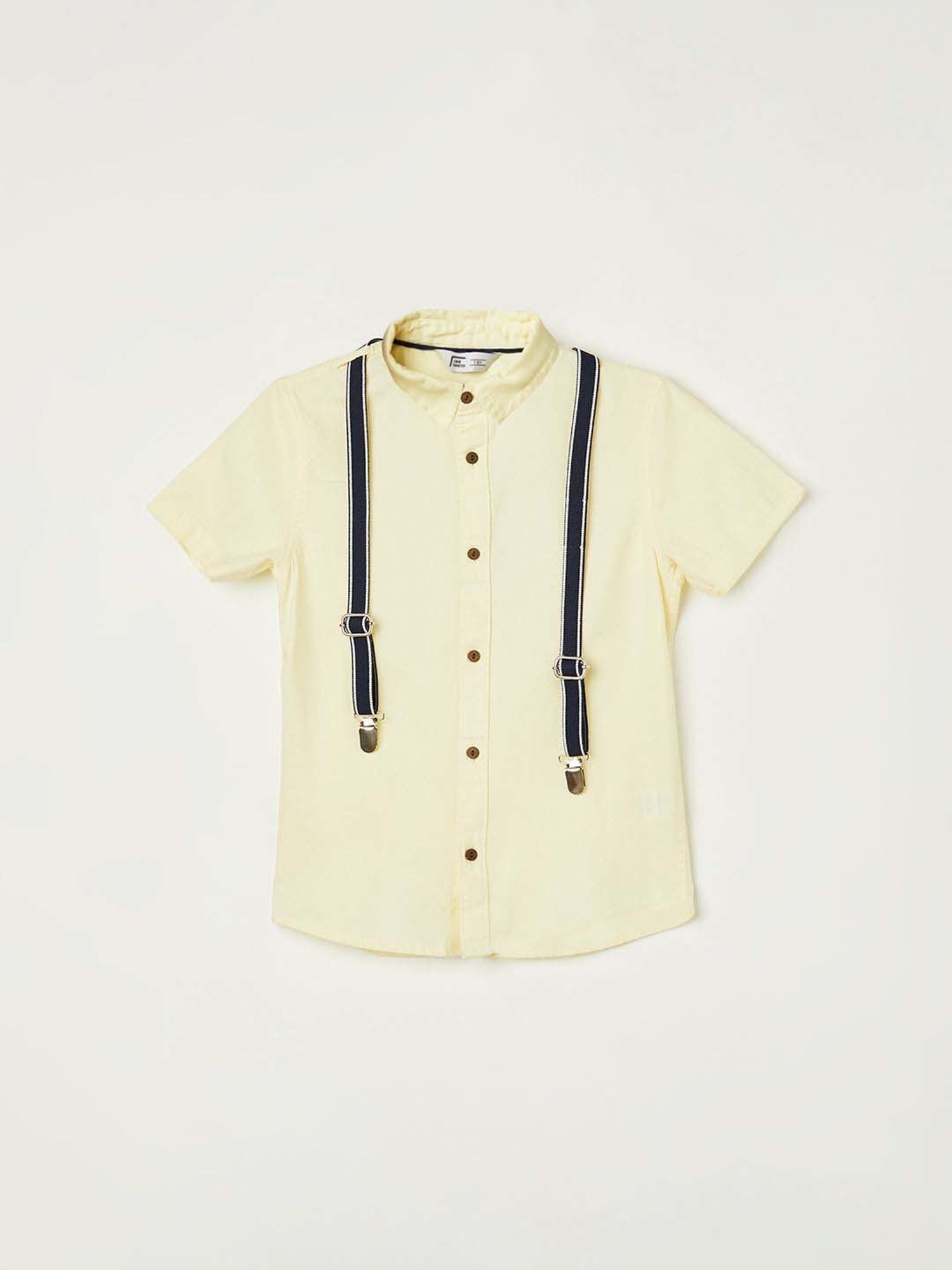 Fame Forever by Lifestyle Boys Yellow Cotton Regular Fit Shirt