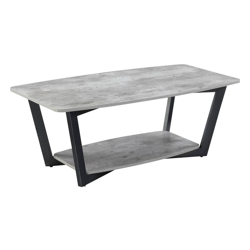 Graystone Coffee Table Faux Birch/Slate Gray - Breighton Home