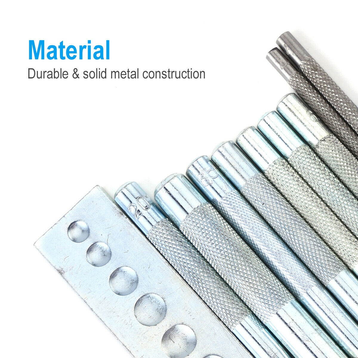 10pcs Heavy Duty Leather Hollow Hole Punch Set DIY Craft Hand Tools 0.5-5mm USA