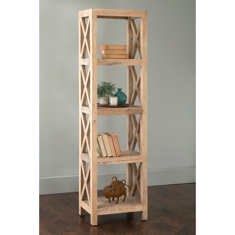 75" Birch Rubberwood Bookcase Brown - East At Main