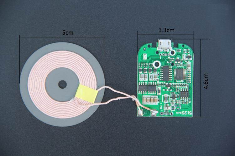 Upgraded Qi Wireless Charger DIY PCBA Circuit Board with Qi Wireless Coil Micro USB Port