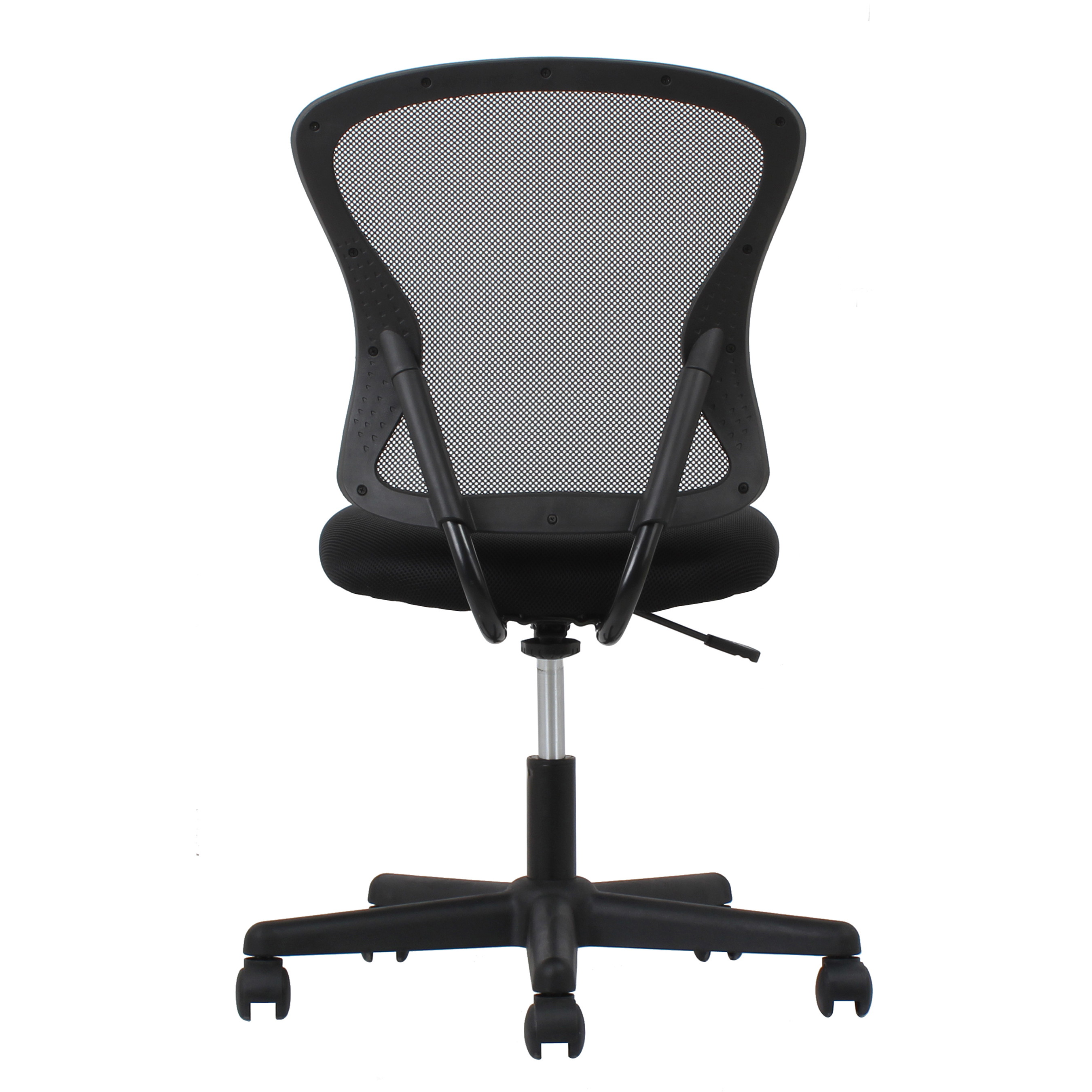 Essentials ESS-3010 Mesh Back Swivel Task Chair, Black Frame, Black Fabric, Black Mesh
