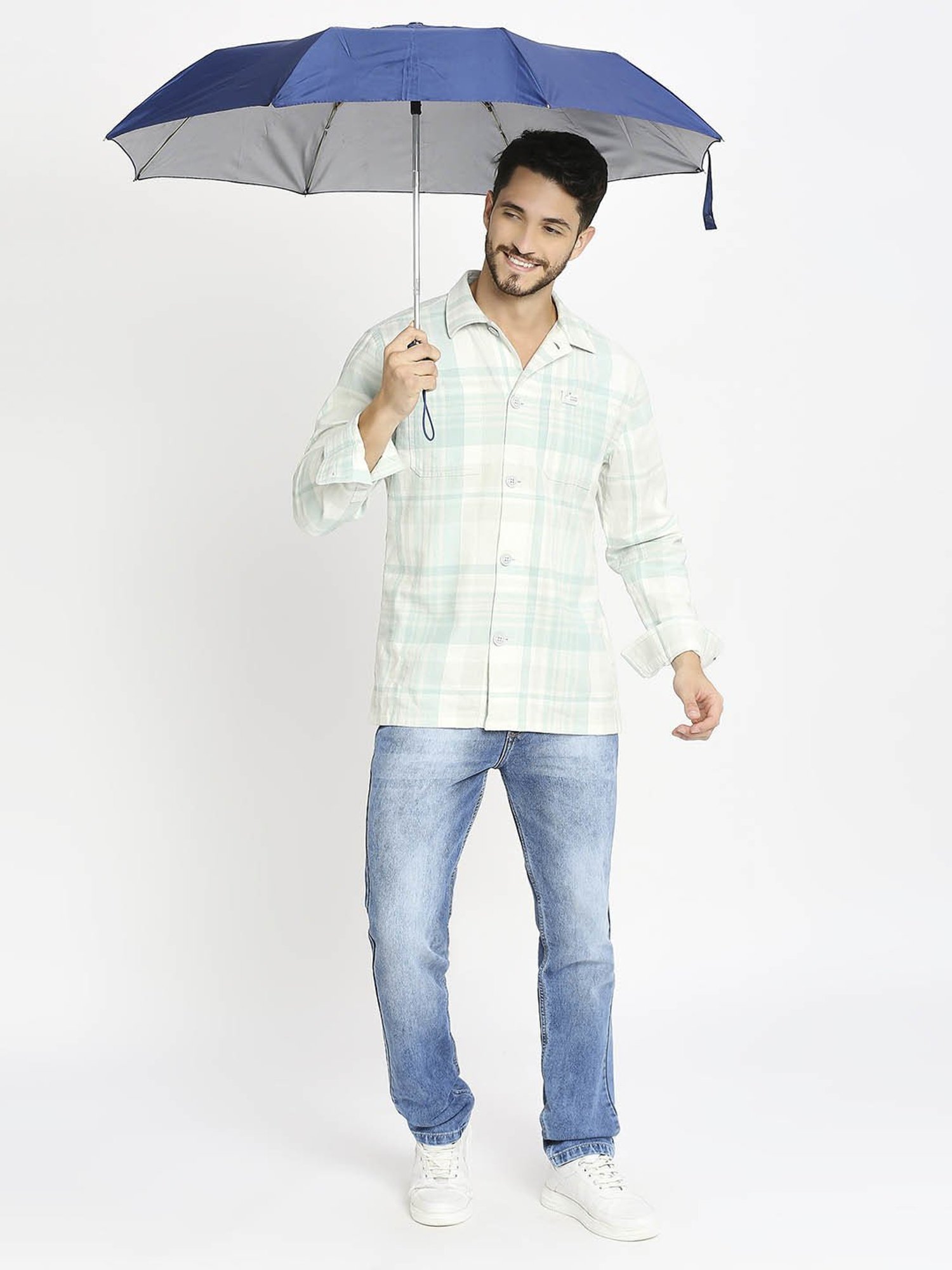 Citizen Dark Blue Solid Free Size Umbrella