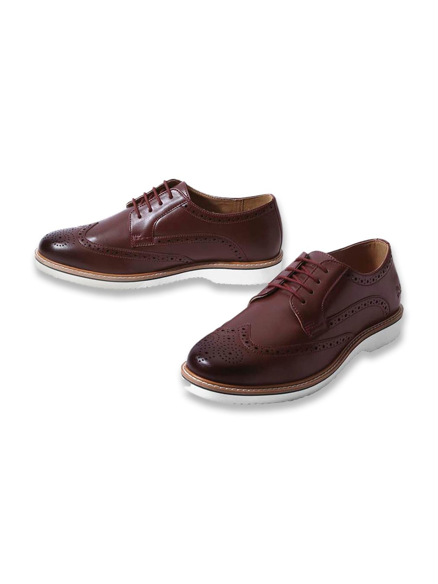 Neemans Men's Burgundy Brogue Shoes