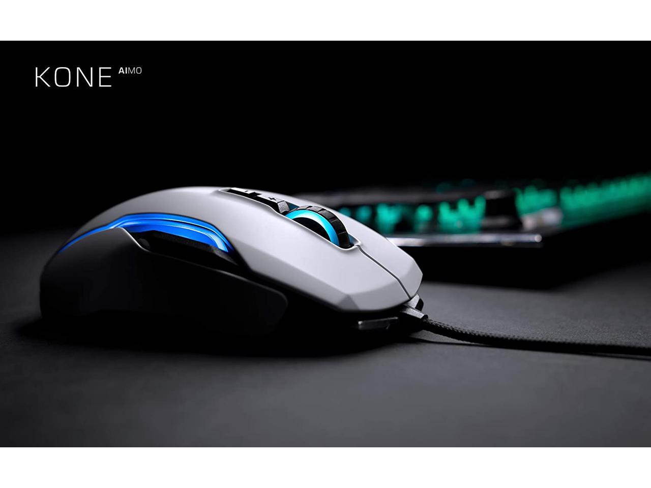 ROCCAT Kone AIMO Remastered ROC-11-820-WE White Wired Optical RGBA Smart Customization Gaming Mouse