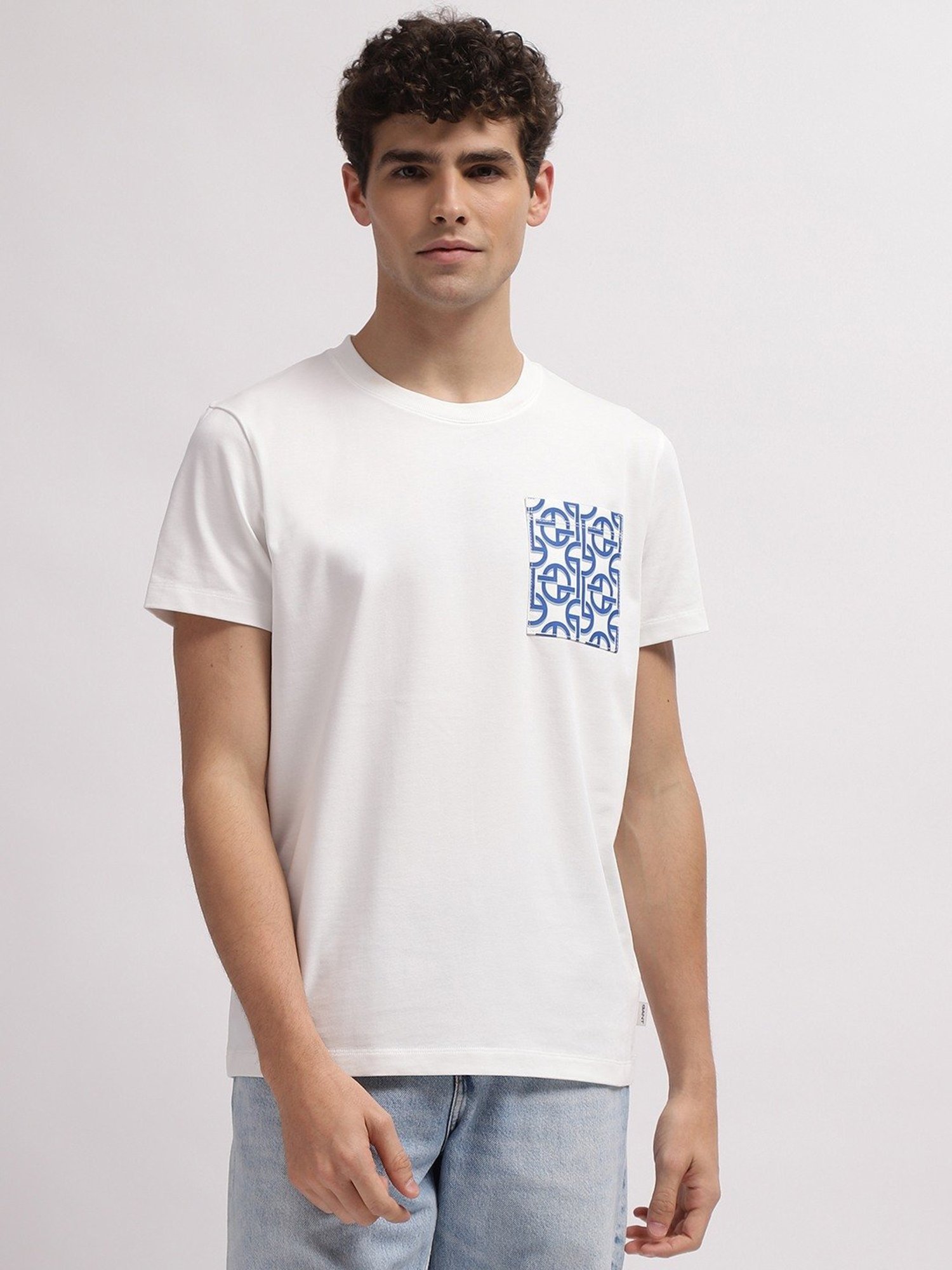 Gant Off White  Regular Fit Printed T-Shirt