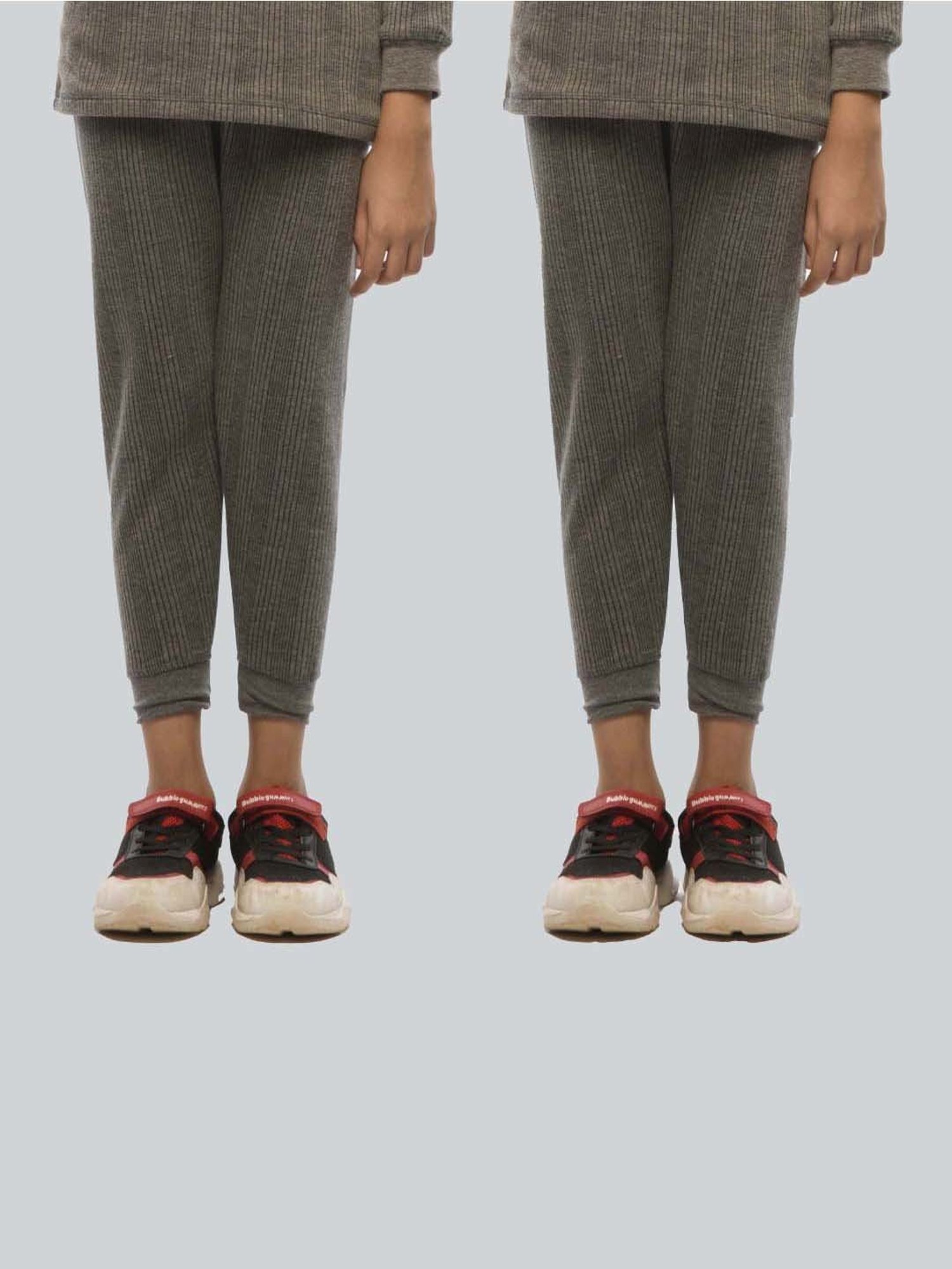 LUX Inferno Boys Charcoal Grey Skinny Fit Thermal Pants (Pack of 2)