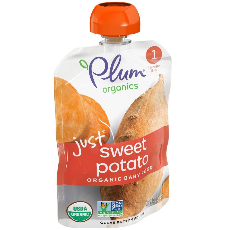 Plum Organics Just Sweet Potato Baby Food Pouch - 3oz