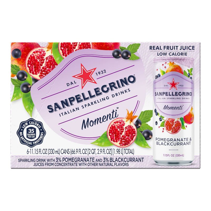 Sanpellegrino Momenti Pomegranate & Blackcurrant - 6pk/11.15 fl oz Cans