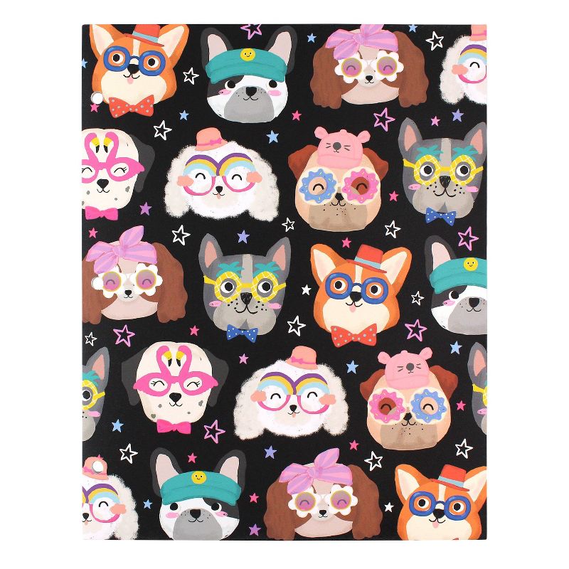 Paper Portfolio 2 Pocket Party Animals Black - greenroom