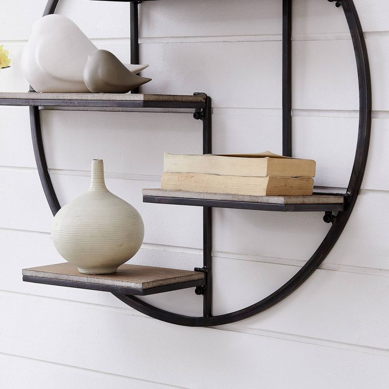 Bryson Industrial Circular Shelf - FirsTime