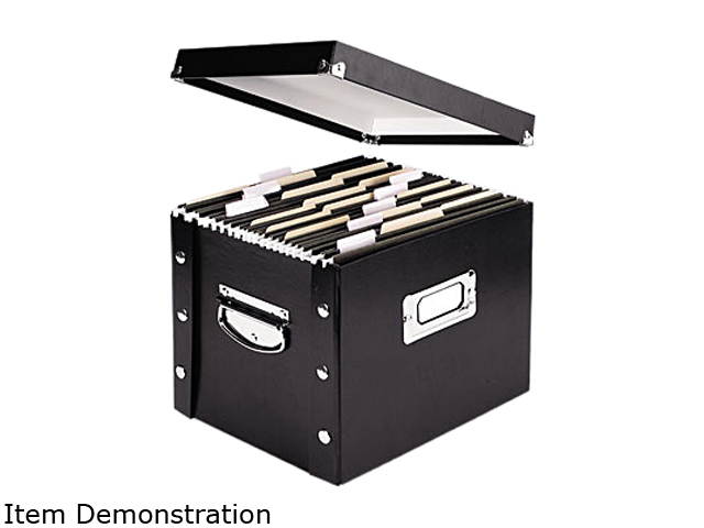 Snap-N-Store SNS01533 Snap N Store Storage Box, Letter, 13 3/8 x 9 3/4 x 10 3/4, Black