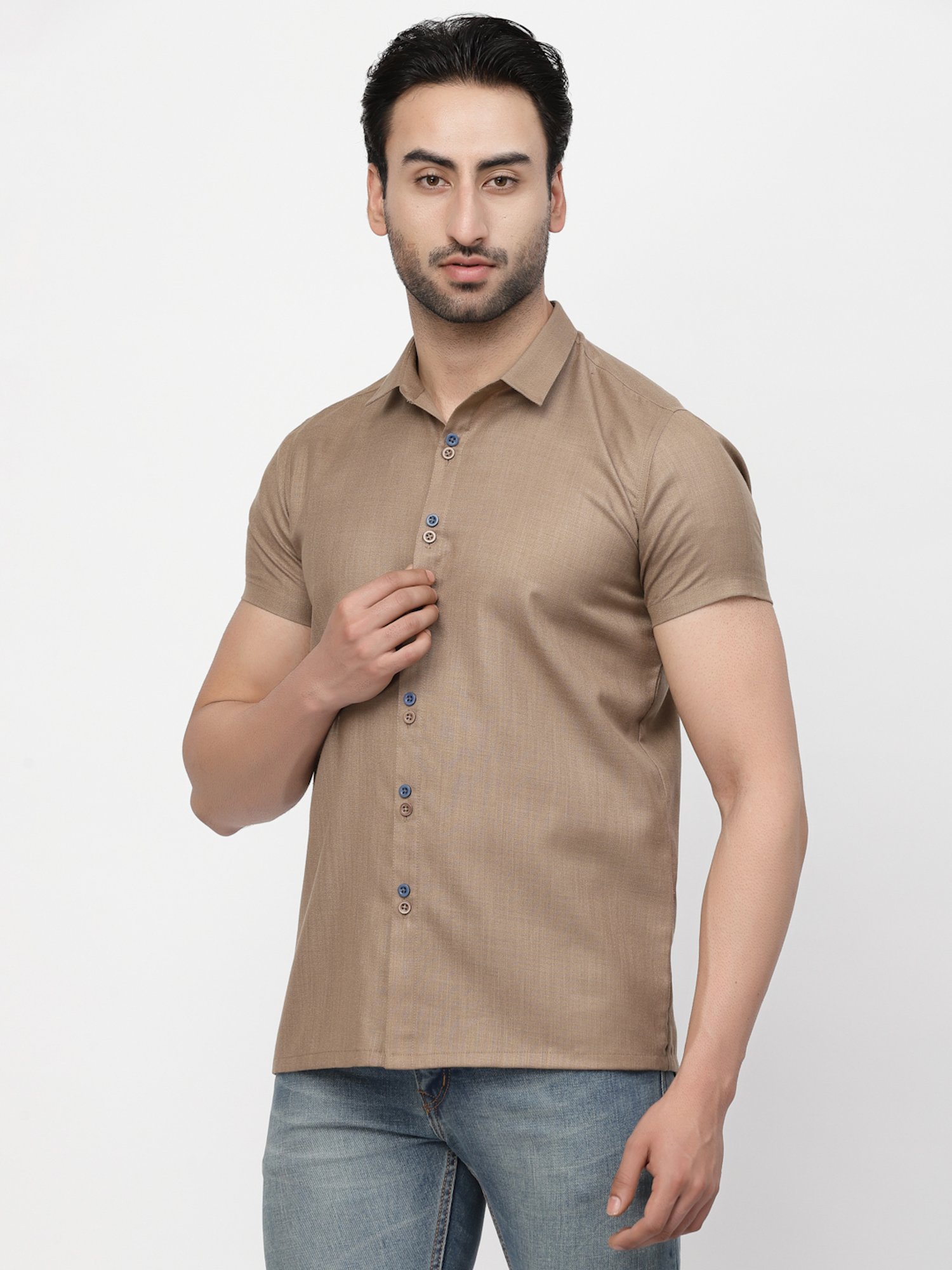 Lela Brown Regular Fit Shirt