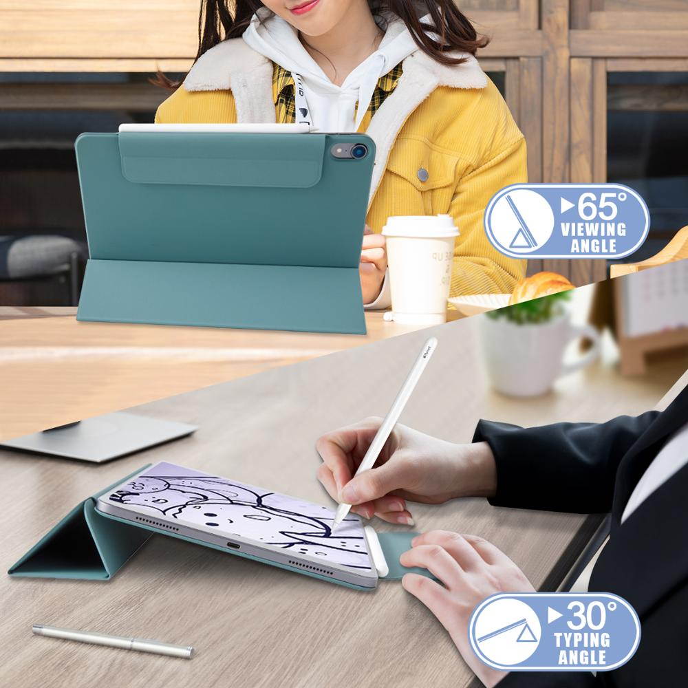 Case for New iPad Air 4 10.9 Inch 2020 4th Generation with Pencil Holder Smart Protective Stand Cover with Auto Sleep Wake