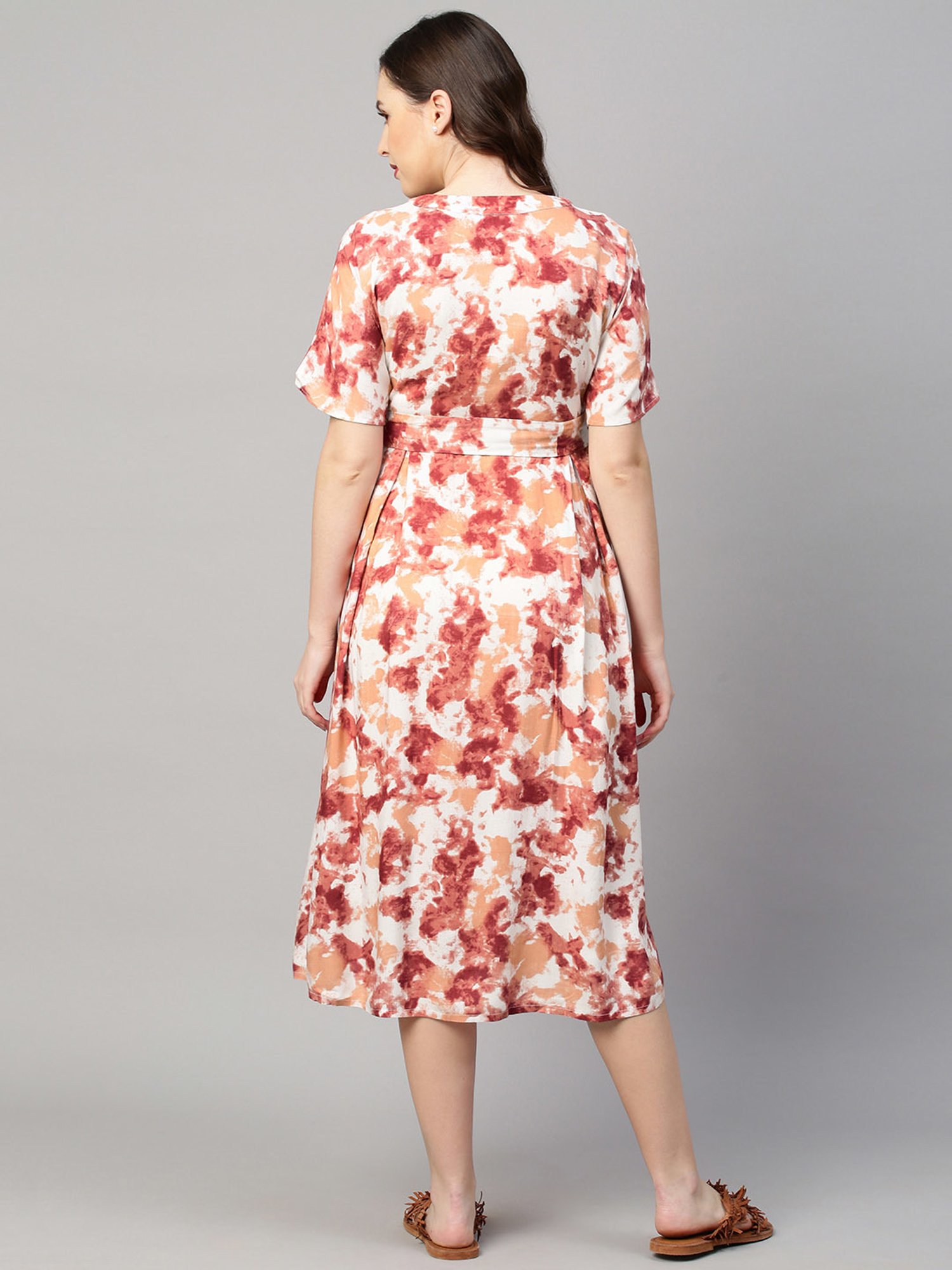 MomToBe Multicolor Printed Maternity Dress