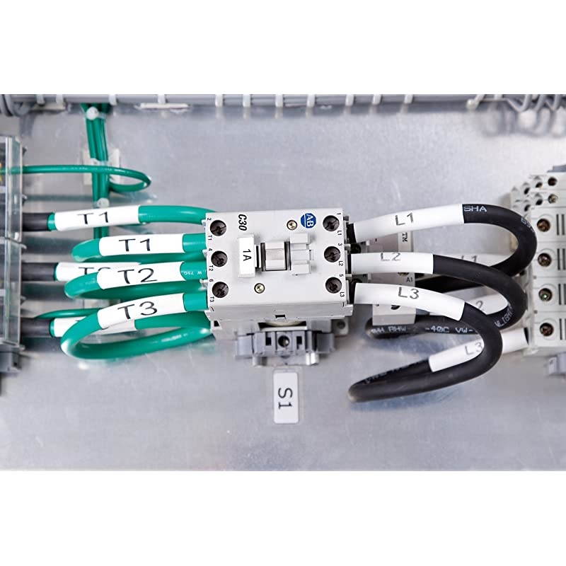 Authentic (M21-187-C-342) PermaSleeve Heat Shrink Tubing for Control Panels, Electrical Panels and Wire Harness Labeling, Black on White material - Designed for BMP21-PLUS and BMP21-LAB Label Printer