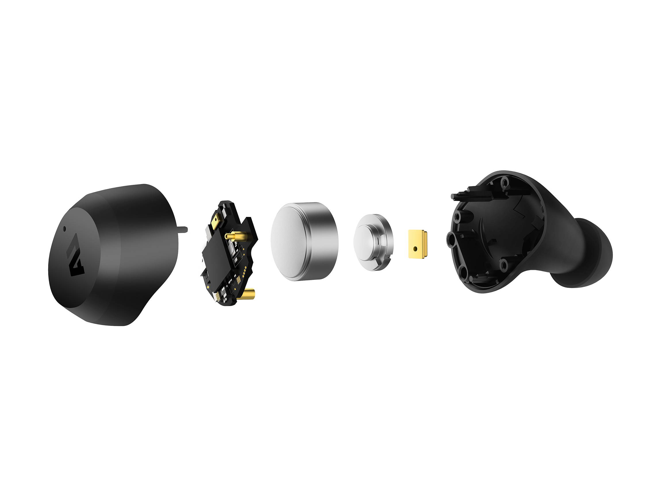 Ausounds AUSHB101-Gray AU-Stream Hybrid True Wireless Hybrid Noise Cancelling Earbuds