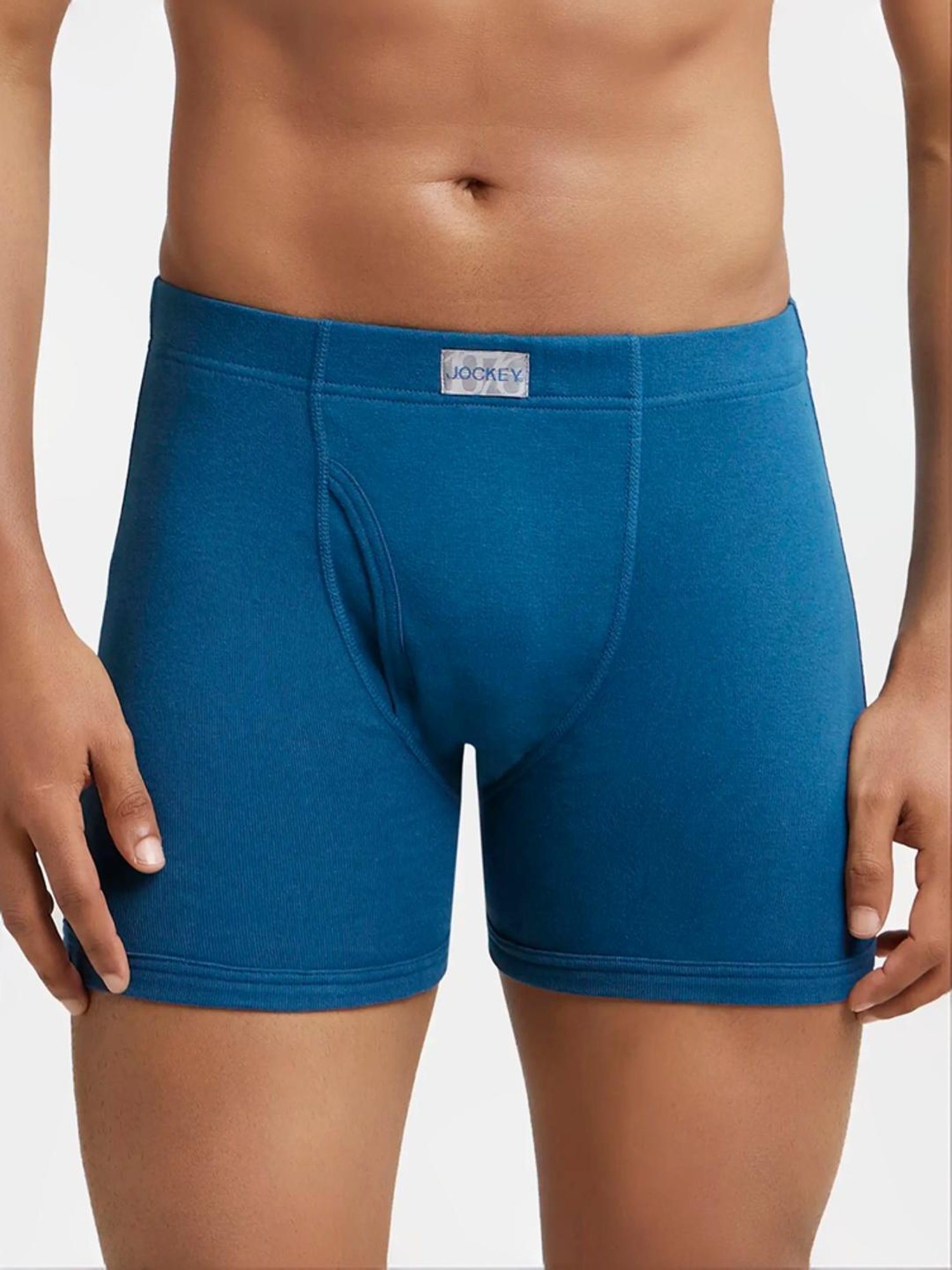 Jockey 8008 Men's Super Combed Cotton Rib Solid Boxer Brief with Concealed Waistband (Pack of 2)