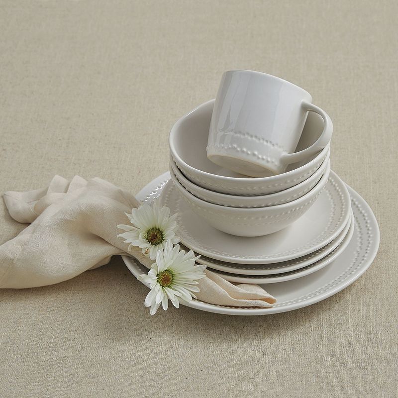 Split P Peyton Dinner Plate Set - White