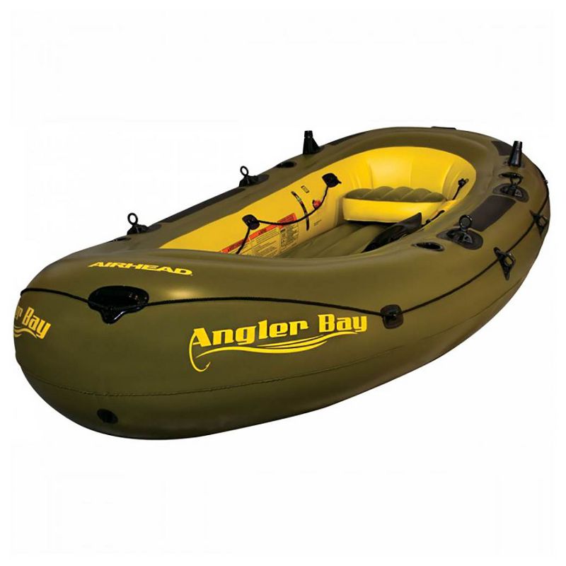 Intex Excursion 5 Person Inflatable Raft, 2 Oars and 2 Red Life Jackets, L/XL