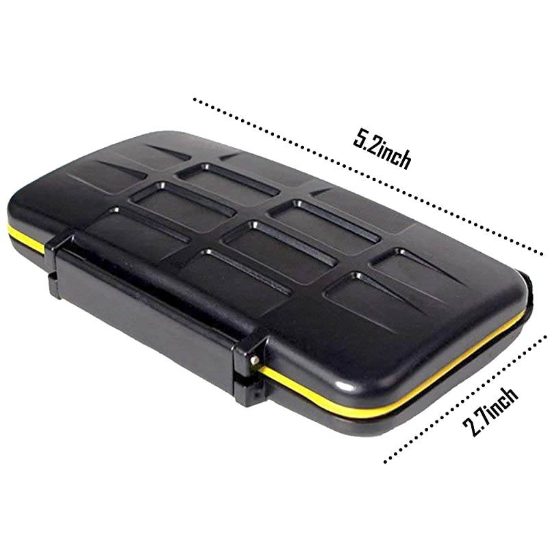 Waterproof Micro SD Card Storage Case Holder 24 Slot Set Holds 12 SD Card and 12 Micro SD Card