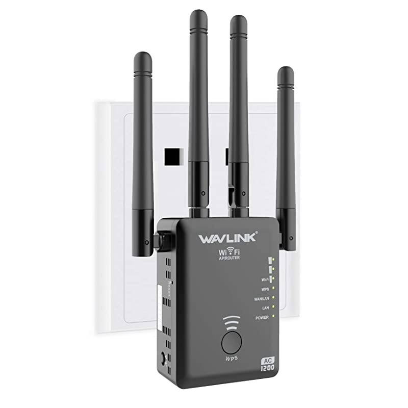 Range Extender Repeater, Latest 1200Mbps Repeater Wireless Signal Booster, 2.4 and 5GHz 360 Degree Full Coverage Extender Signal Amplifier with AP/Router/Repeater Mode