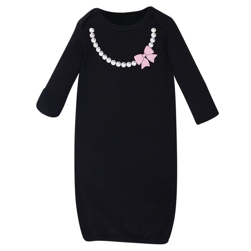 Hudson Baby Girls' 4pk Organic Cotton Princess Gown - Pink 0-6M