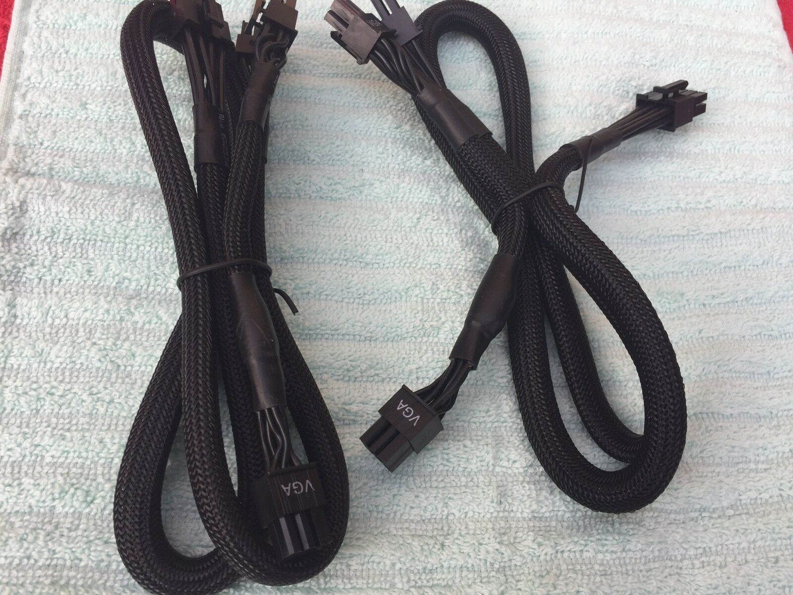 2 pcs EVGA SuperNOVA 8 PIN TO dual (6+2) pin+6 pin PCIE VGA Power Supply Cable