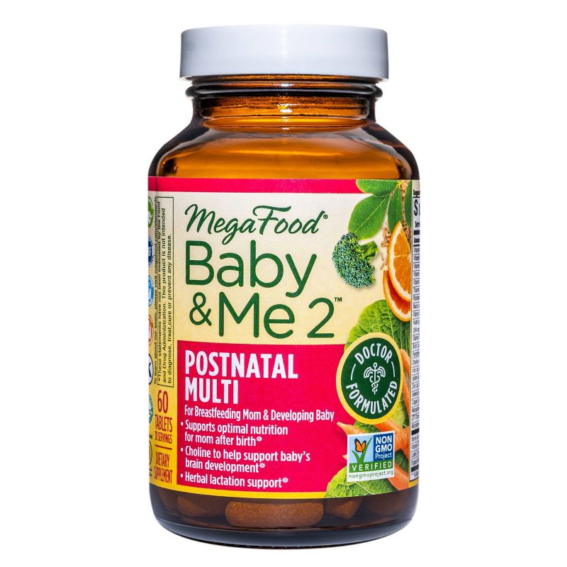 MegaFood Baby and Me 2 Postnatal Multi Supplement - 60ct
