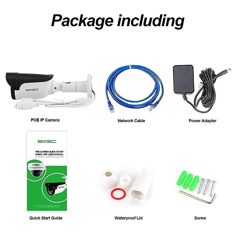 POE Camera  3Megapixels POE IP Security Surveillance Camera Outdoor IR Night Vision 65100ft H265 Video Compression IP66 Waterproof Smart Motion Detection Onvif CompatibleSeries A