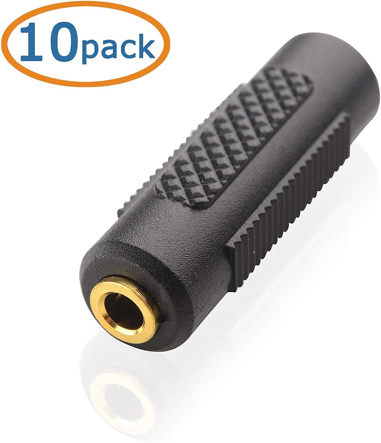 Cable Matters 10-Pack, Gold Plated 3.5 mm Stereo Audio Coupler