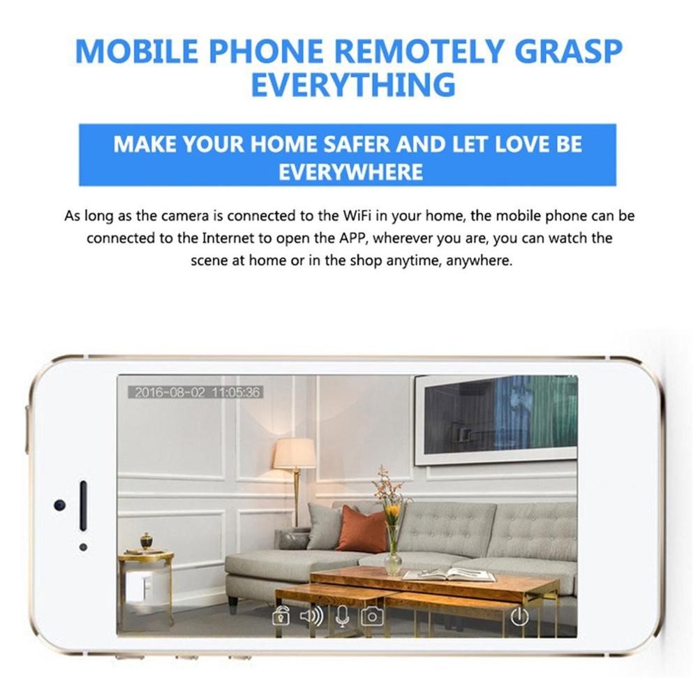 Lejiahong Mini Home Monitor WIFI Camera HD Wireless Smart Camera Nigh Vision Remote Surveillance Home Security Camera