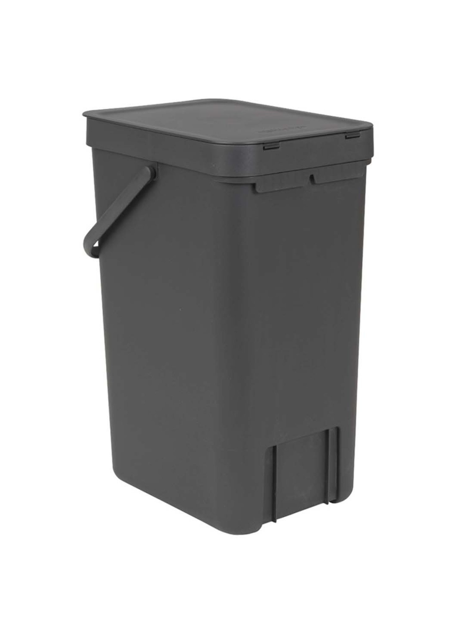 BRABANTIA Sort & Go Grey Plastic Dustbin (16 L) - Set of 1