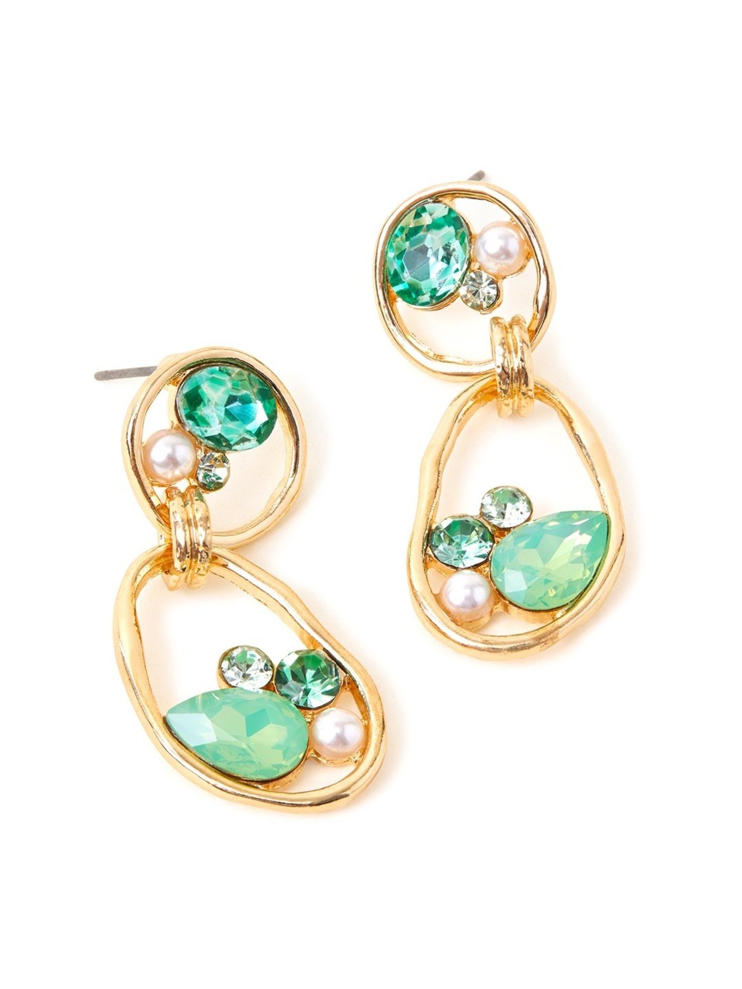 OOMPH Jewellery Yellow Enamel Floral Jhumki