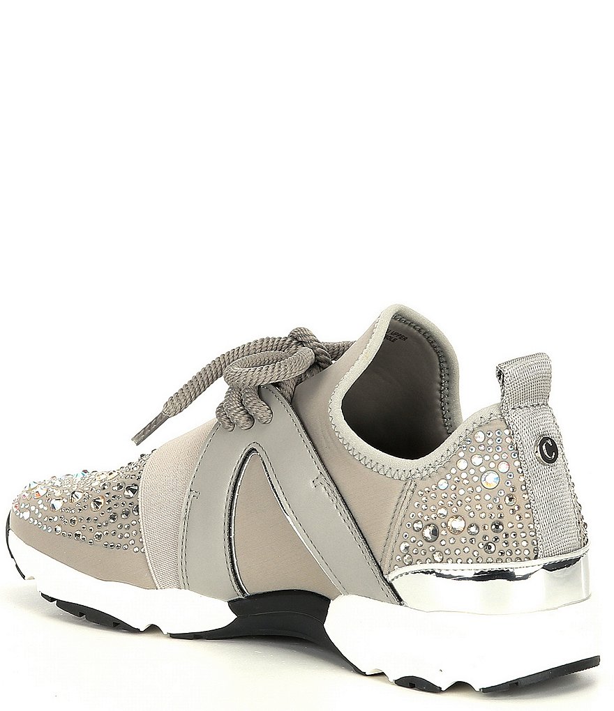 Carvela Lament Bling Embellished Lace-Up Sneakers