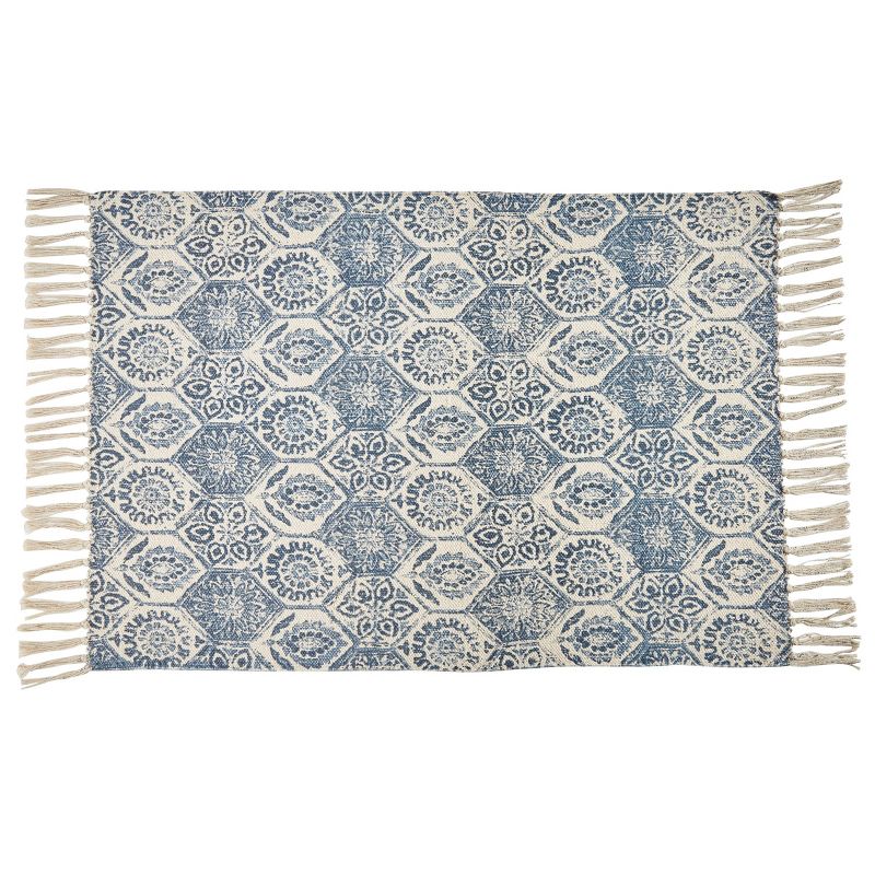 1'8"x2'6" Oval Braided Plaid Accent Rug Multicolored - The Lakeside Collection