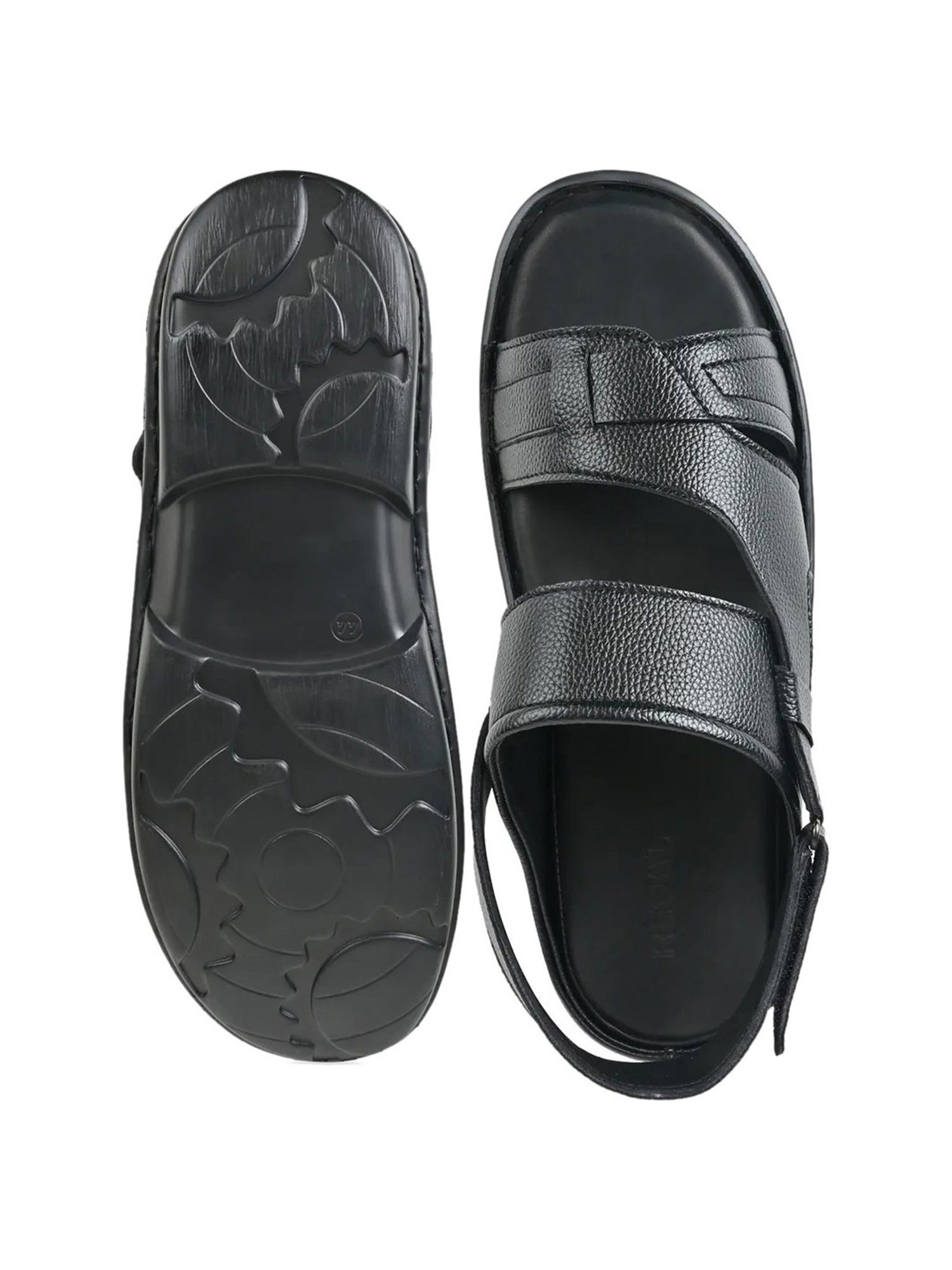 Regal Men's Black Back Strap Sandals