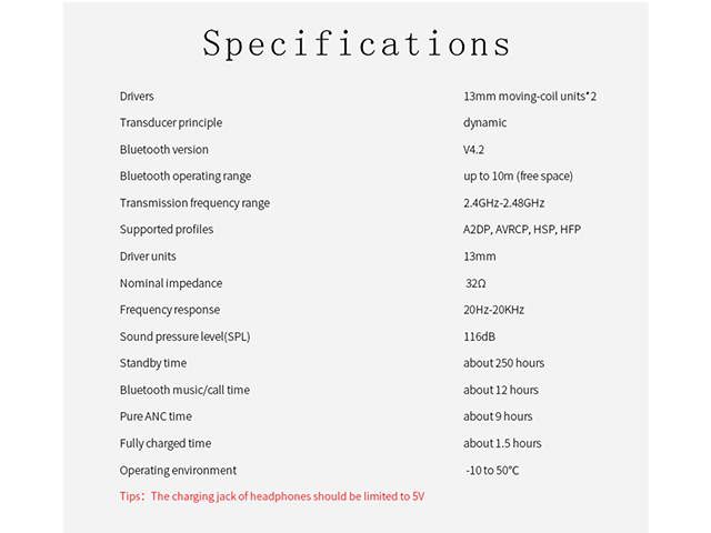 AutofeelSunriseoffice New Bluetooth Earphone Headset Wireless Headphone With Mic 3D Bass Stereo Active Noise Cancelling Sport Earbuds For Smartphone iPhone Xiaomi Samsung Oppo