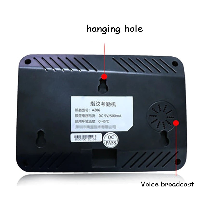 Color Display Biometric Fingerprint Attendance Machine Office Supplies Time Recorder Employee Recognition Recording Device