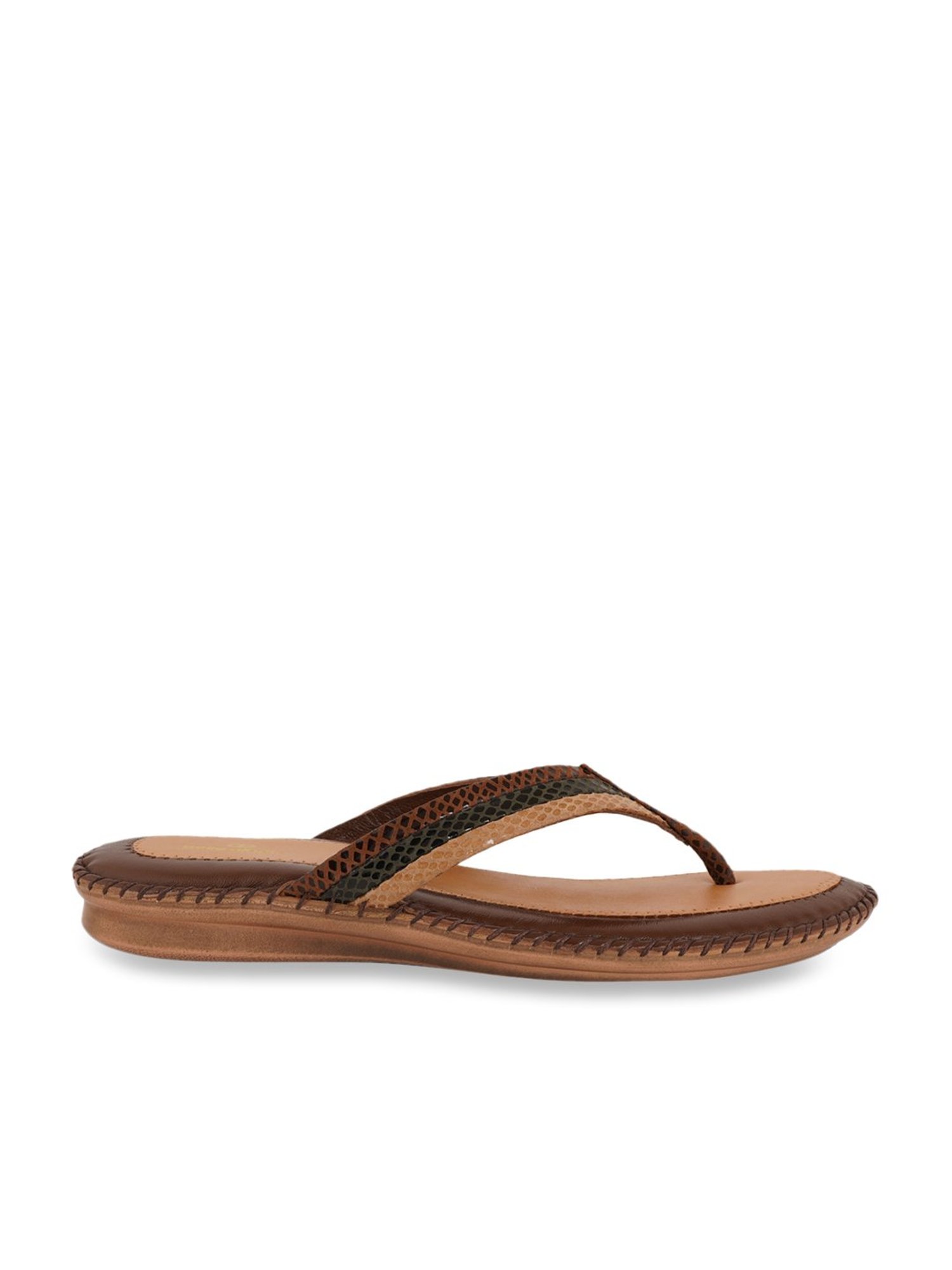 Pelle Albero Women's Brown Thong Sandals