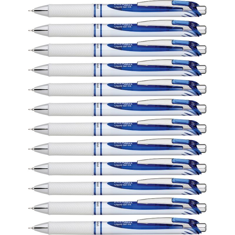 Pentel Gel Pen Retractable/Refillable Needle Tip 0.5mm 12/DZ BE Ink BLN75PWCDZ