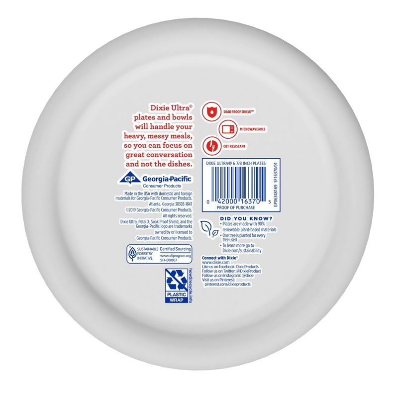 Dixie Ultra 7" Star Fields & Blue Paper Plates - 40ct