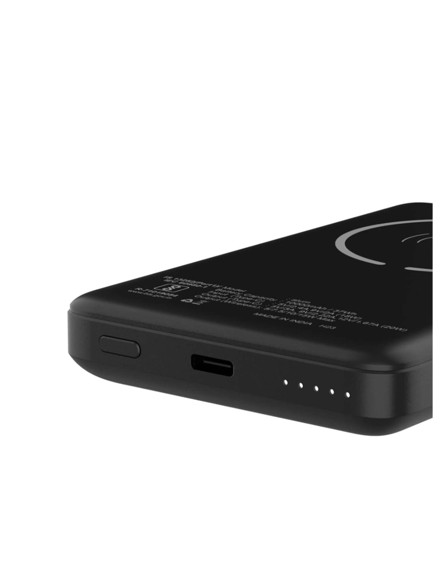 Stuffcool Alum 10000mAh Magnetic Wireless Powerbank for iPhone 12/13/14/15 Series (Black)