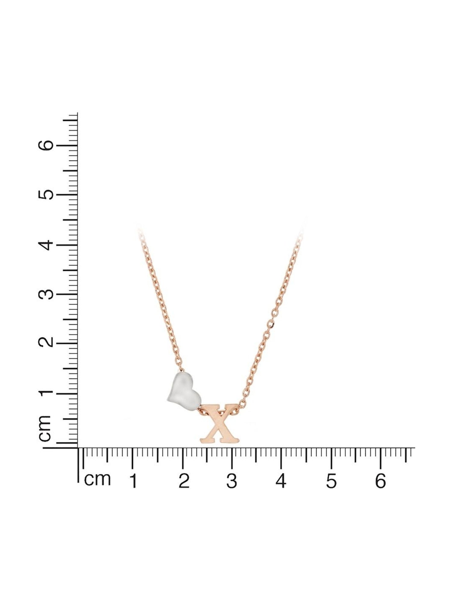 Anayra 92.5 Sterling Silver Initial Letter Charm Pendant without Chain for Women